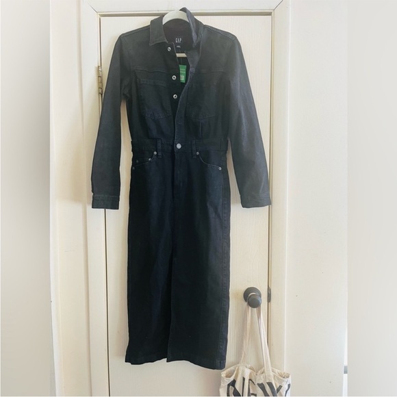 GAP Black Denim Midi Dress - Picture 7 of 7